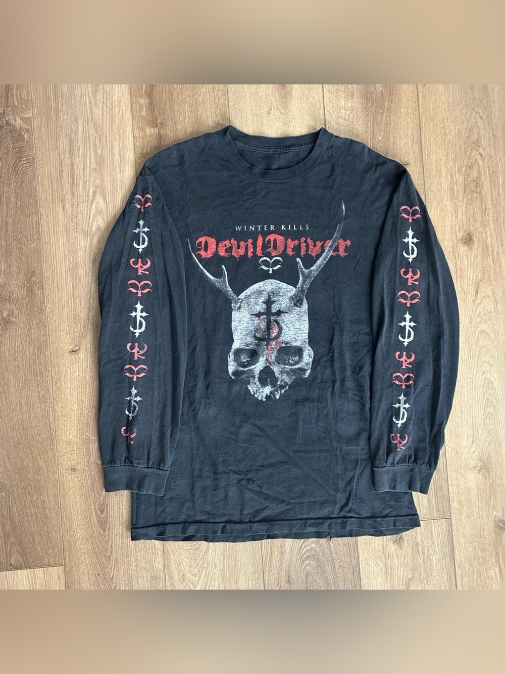 Vintage Y2K Devil Driver Long Sleeve Band Tee